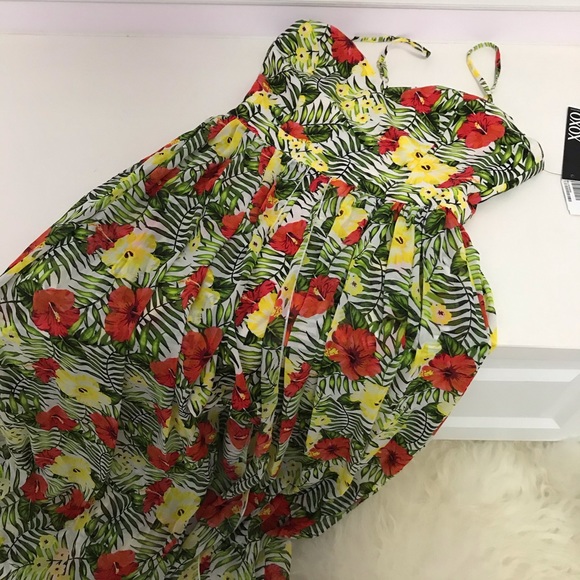 XOXO WOMENS JUNIORS PRINTED MAXI ROMPER - Picture 3 of 6